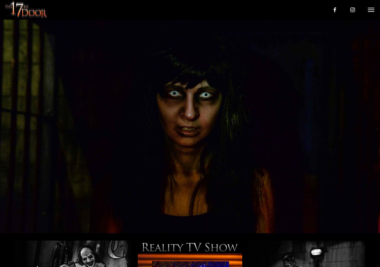 Homepage snapshot of The 17th Door Haunt Experience