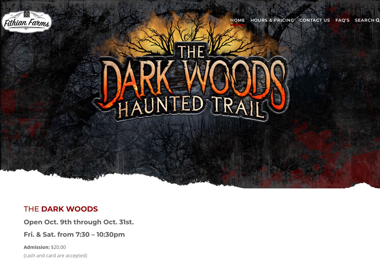 Homepage snapshot of The Dark Woods