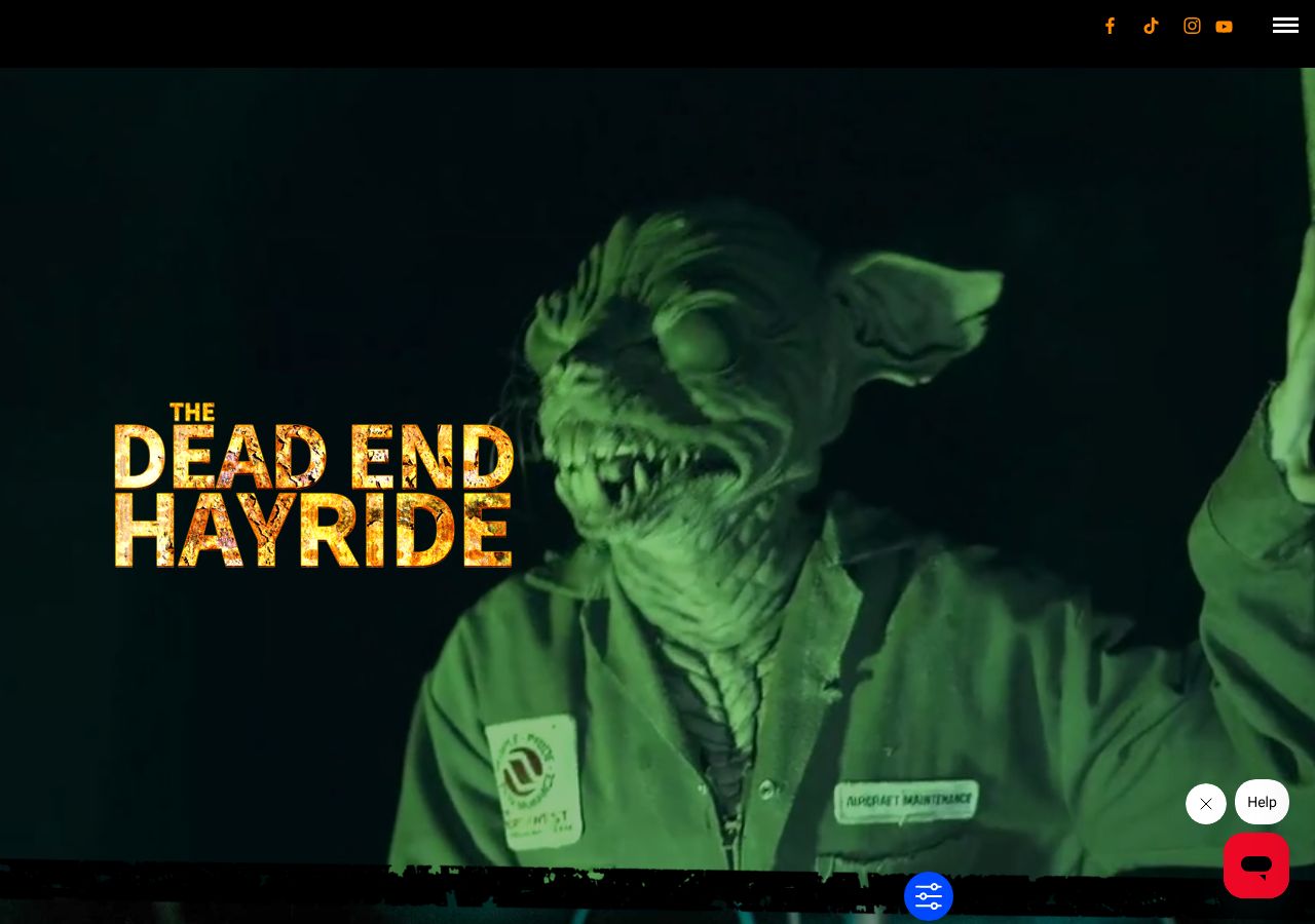 Homepage snapshot of The Dead End Hayride