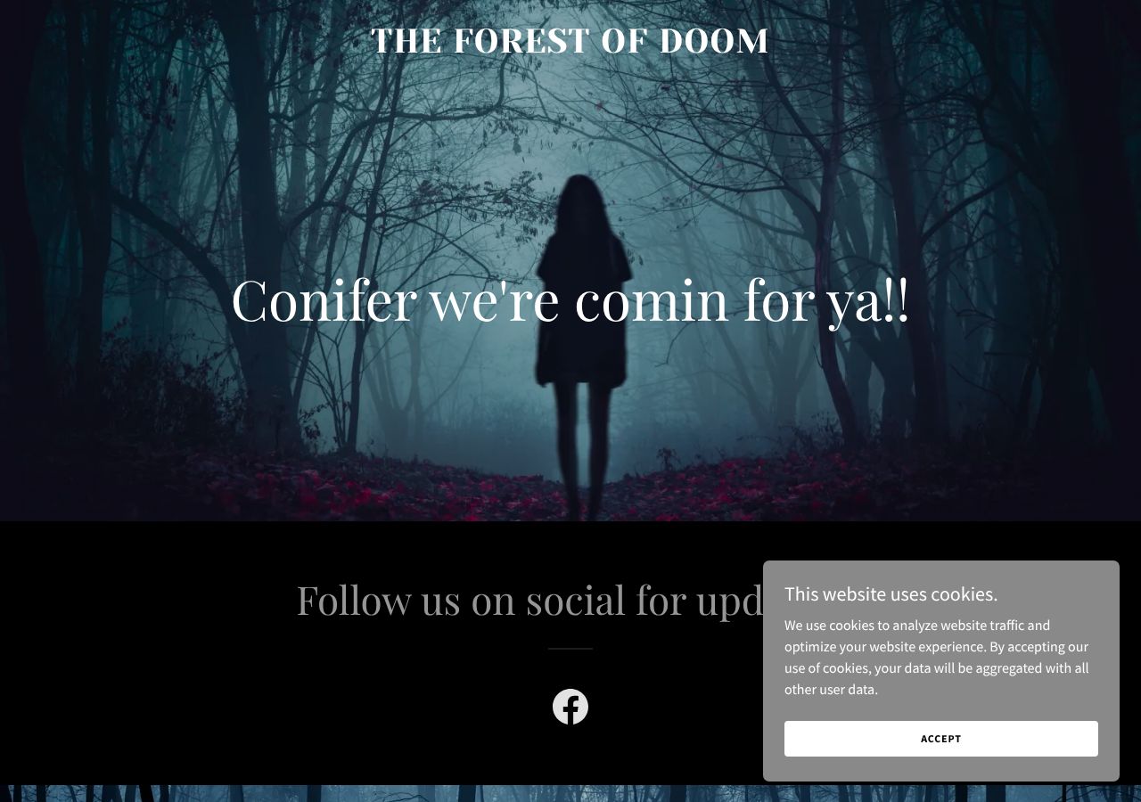 Homepage snapshot of The Forest Of Doom