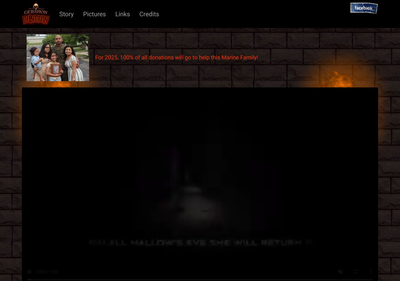 Homepage snapshot of The Gershon Dungeon