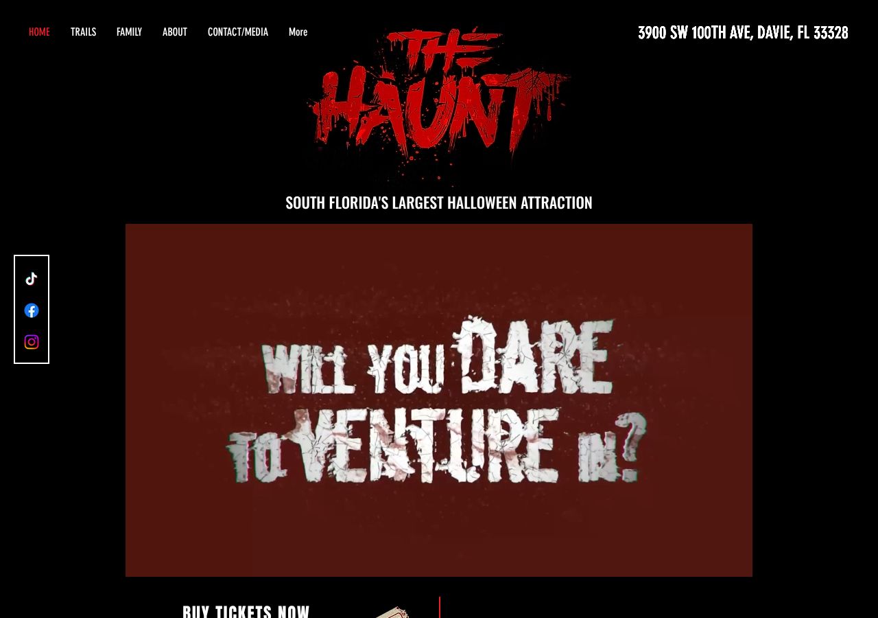 Homepage snapshot of The Haunt
