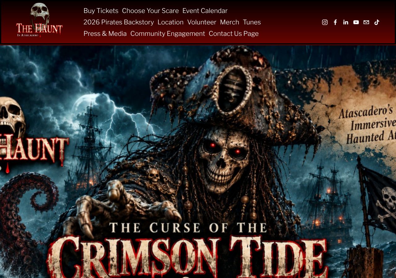 Homepage snapshot of The Haunt in Atascadero