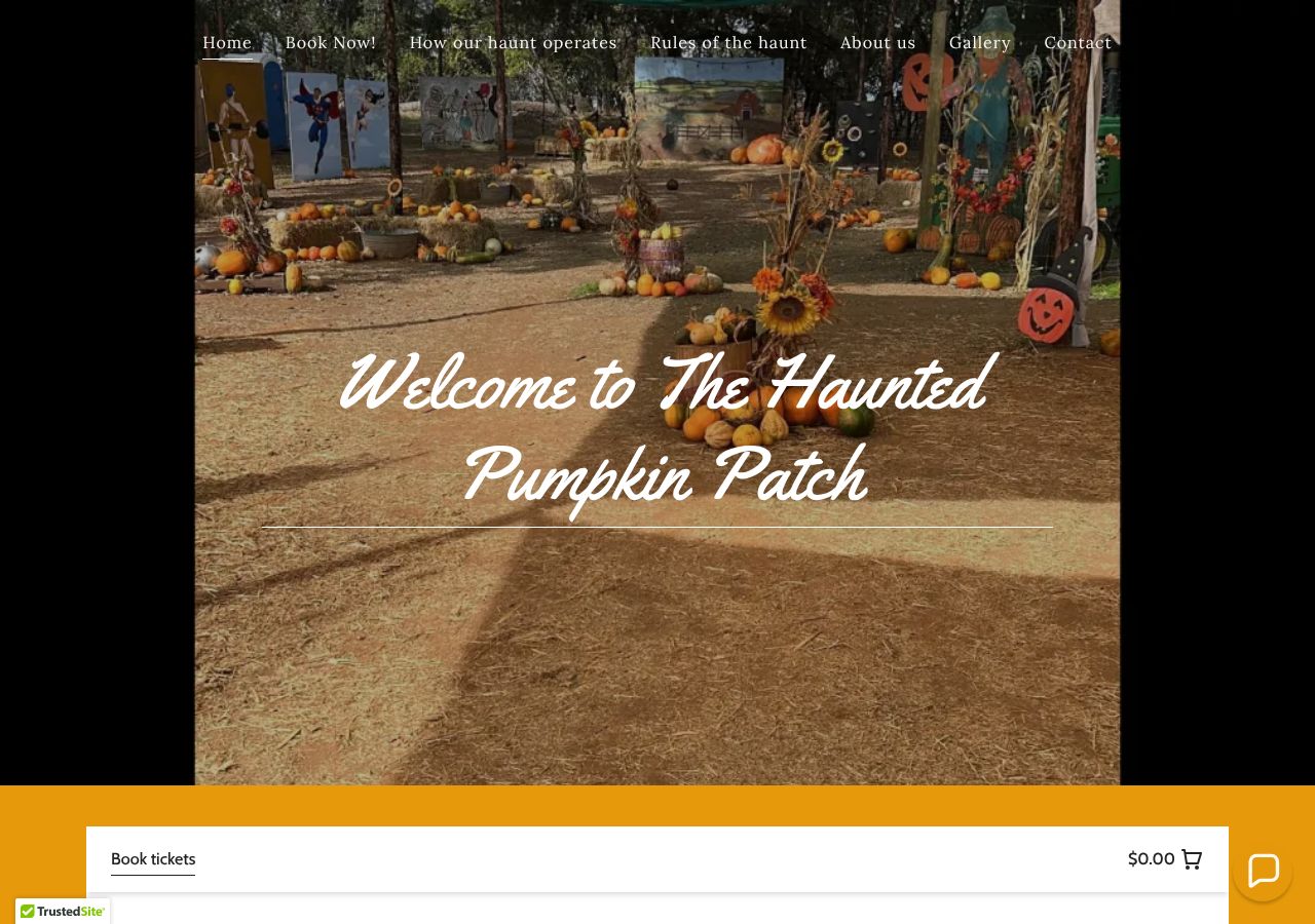 Homepage snapshot of The Haunted Pumpkin Patch