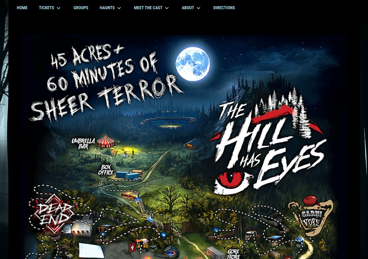 Homepage snapshot of The Hill Has Eyes