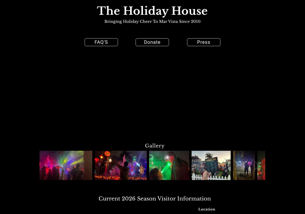 Homepage snapshot of The Holiday House