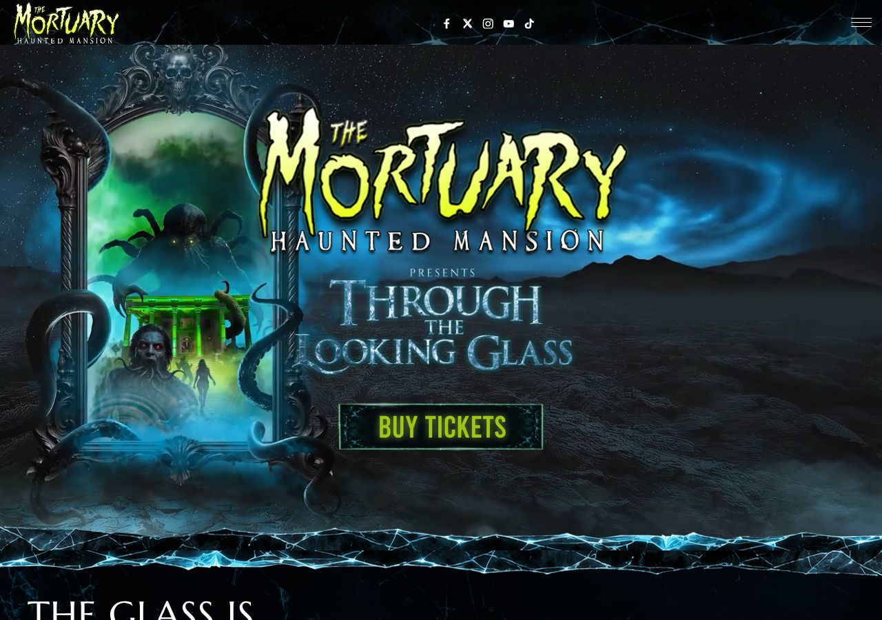 Homepage snapshot of The Mortuary Haunted Mansion