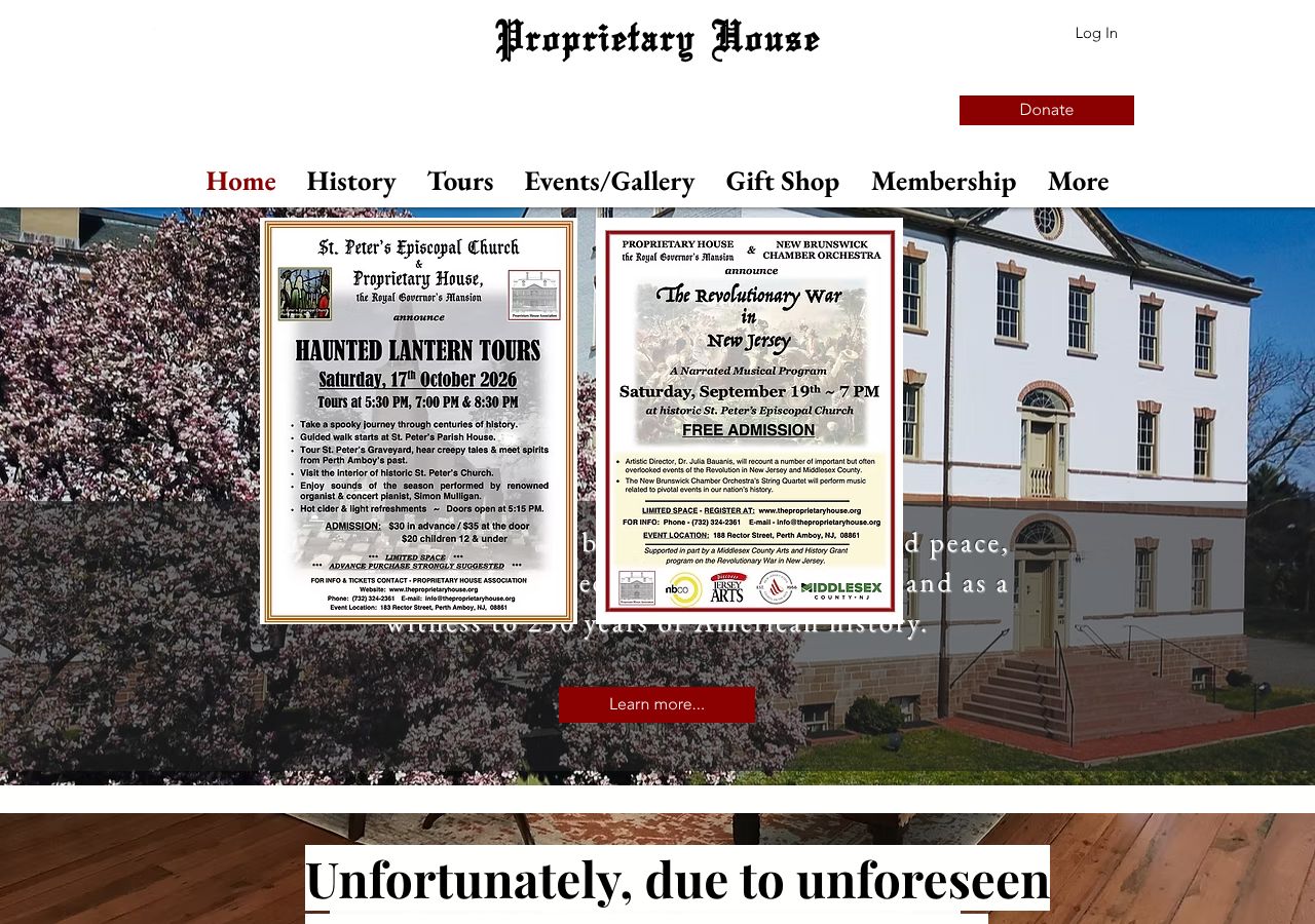 Homepage snapshot of The Proprietary House
