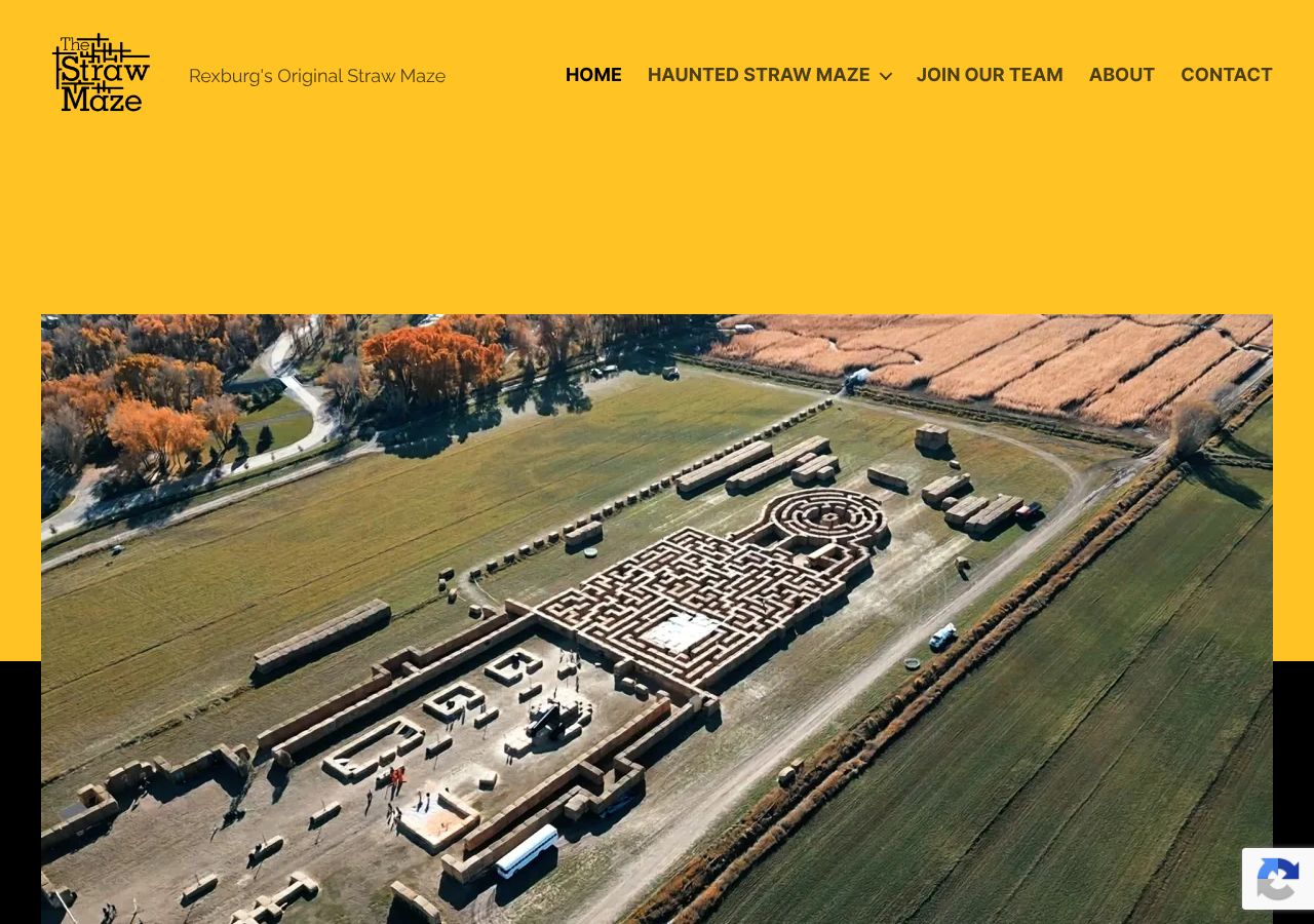 Homepage snapshot of The Rexburg Straw Maze & Haunted Forest