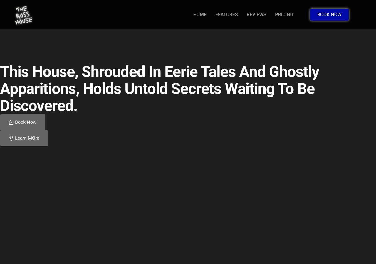 Homepage snapshot of The Ross House