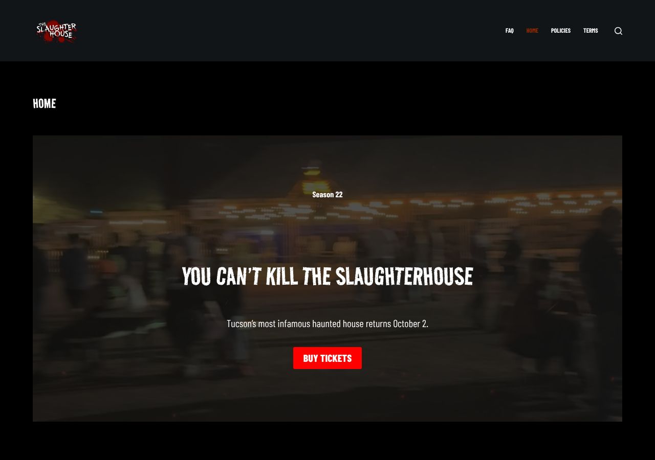 Homepage snapshot of The SlaughterHouse