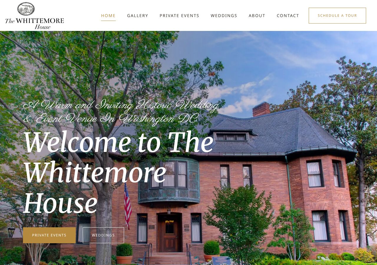 Homepage snapshot of The Whittemore House