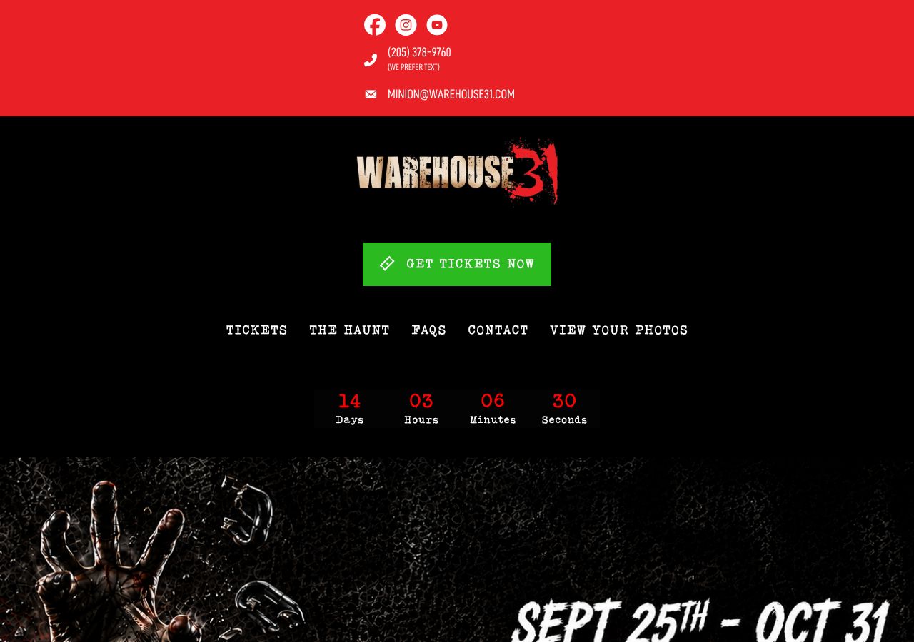 Homepage snapshot of Warehouse31