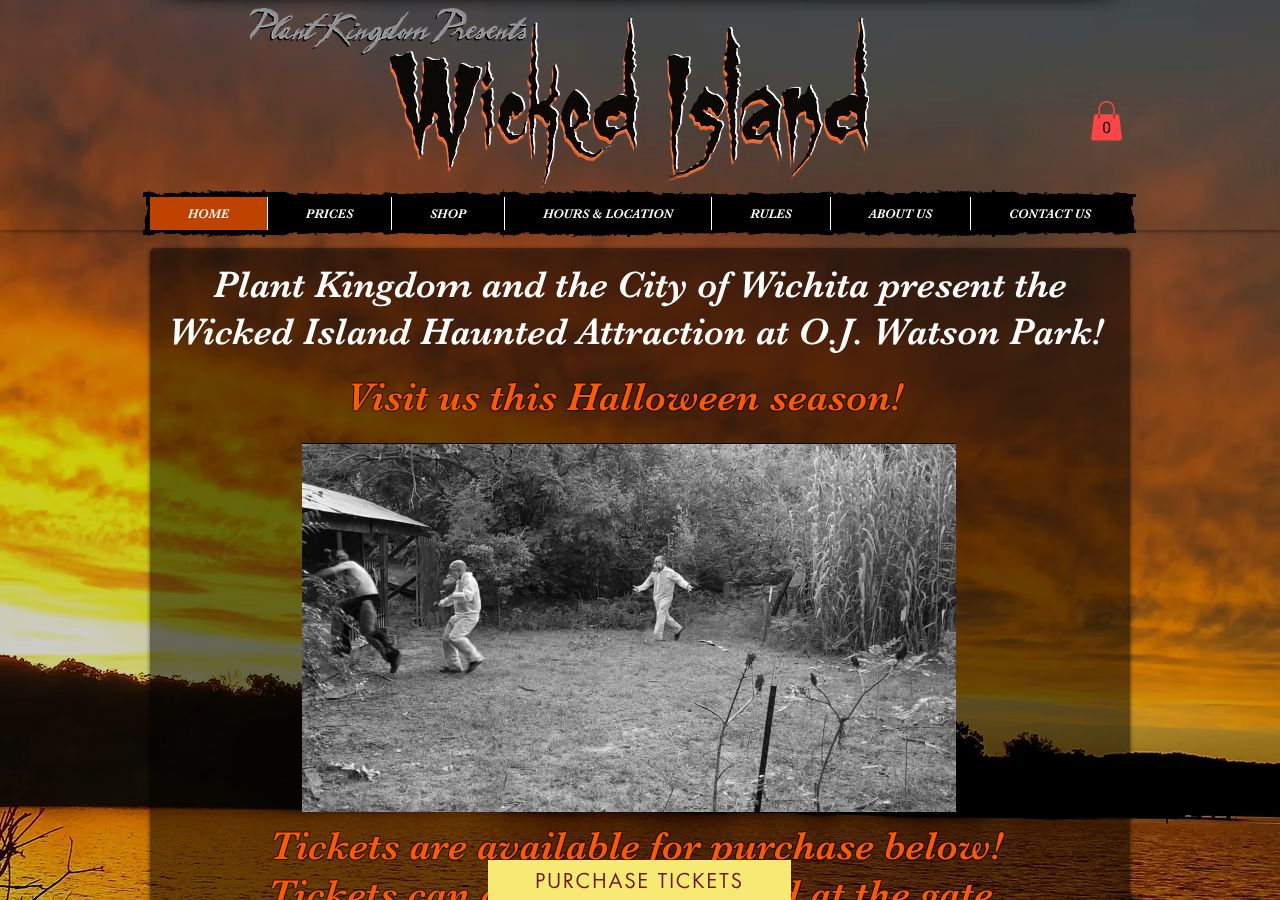 Homepage snapshot of Wicked Island