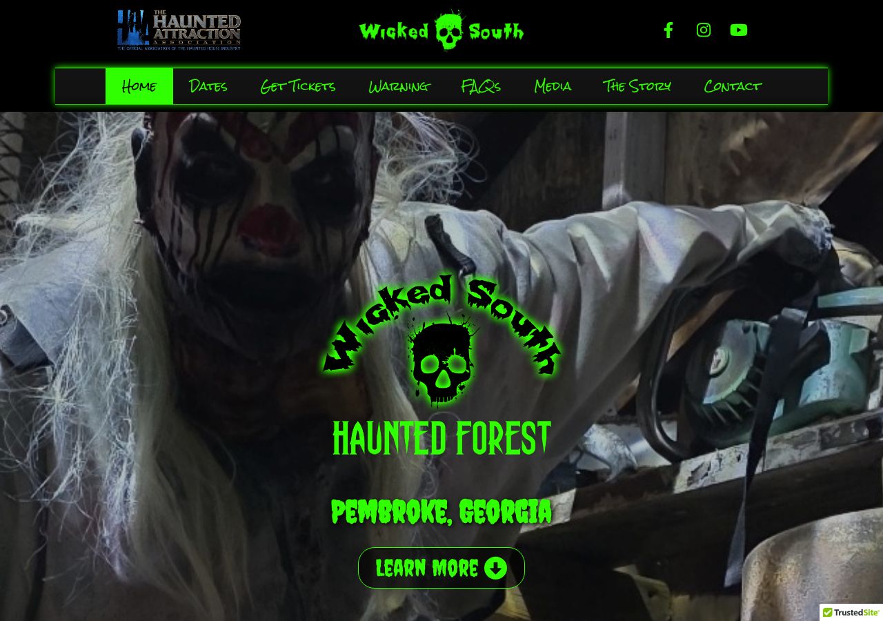 Homepage snapshot of Wicked South Productions LLLP
