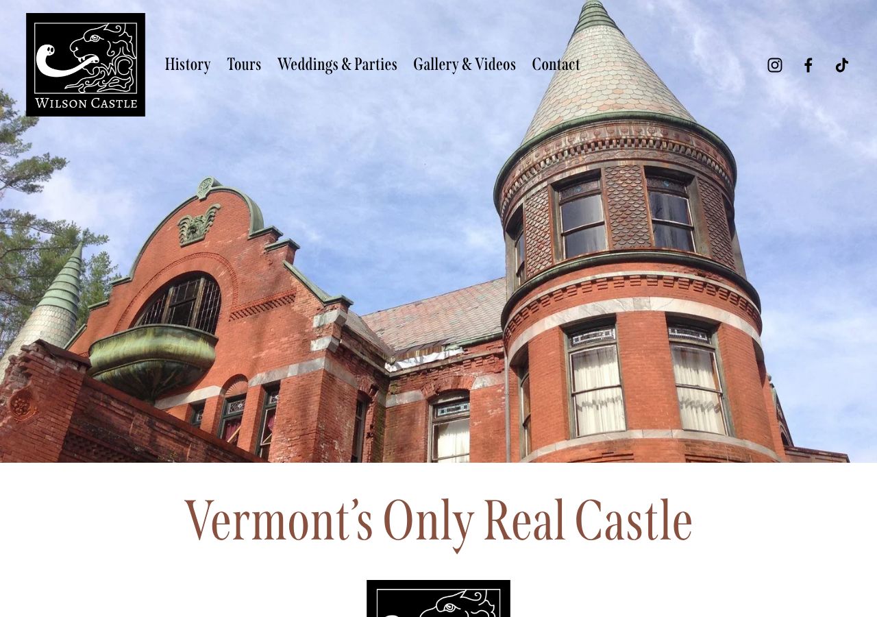 Homepage snapshot of Wilson Castle