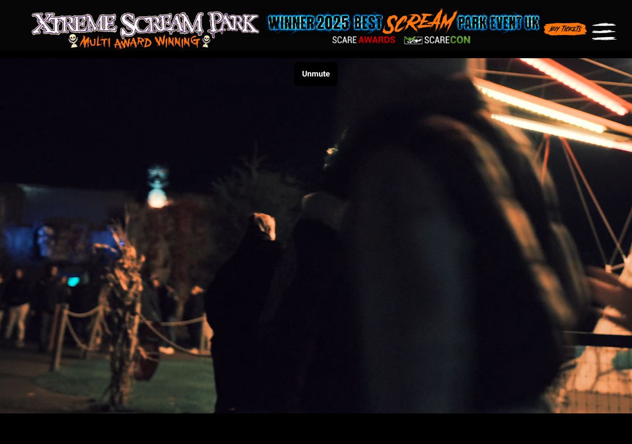 Homepage snapshot of Xtreme Scream Park