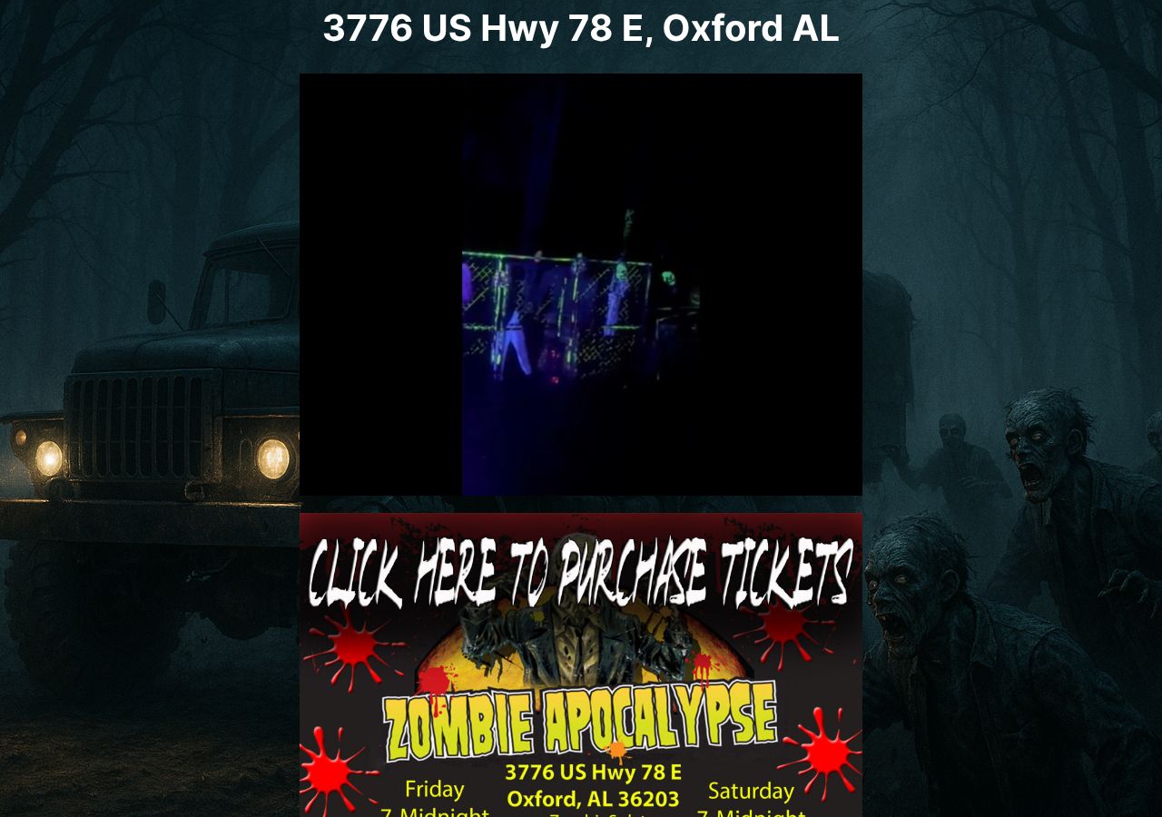 Homepage snapshot of Zombie Apocalypse Paintball Hayride
